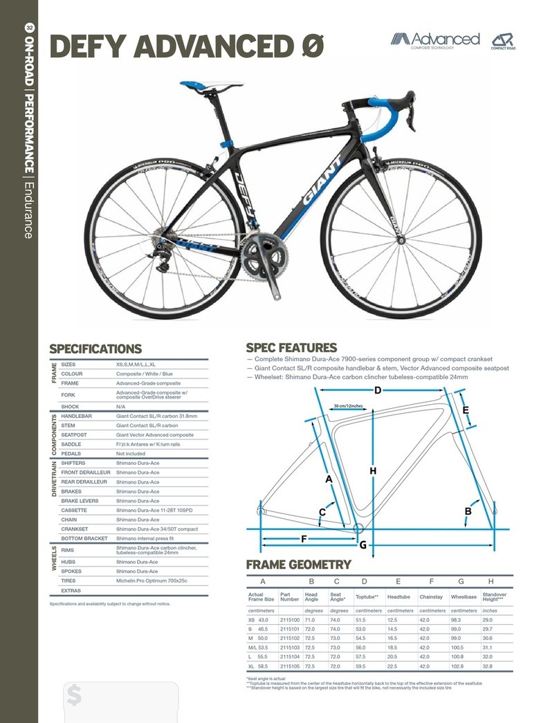 Giant DEFY ADVANCED 0 - DATASHEET 2 User manual
