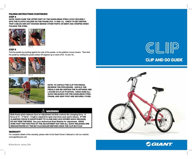 Giant CLIP AND GO - FOLDING GUIDE 2009 User manual