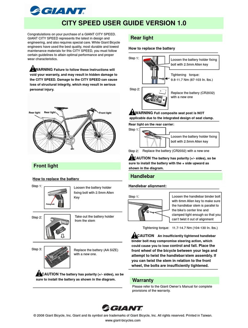 Giant CITY SPEED - V1.0 manual