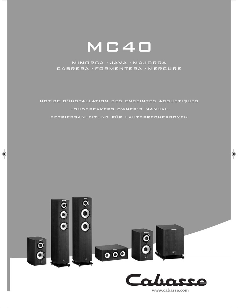 CABASSE CABRERA - owner's manual