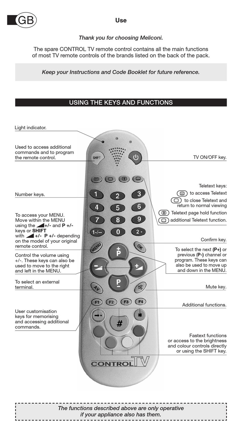 MELICONI CONTROL TV 100 manual MELICONI CONTROL TV 100 manual