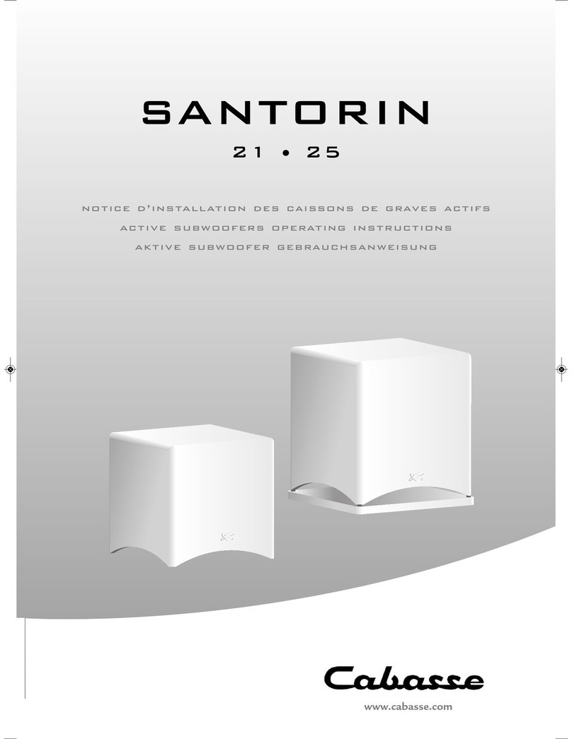 CABASSE SANTORIN 21 User manual
