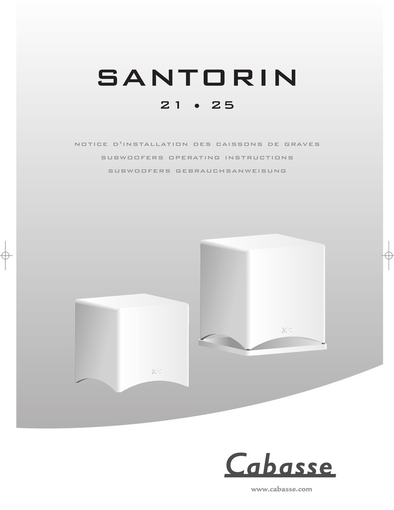 CABASSE SANTORIN 21 manual