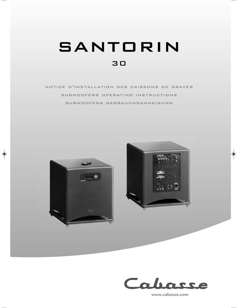 CABASSE SANTORIN 30 I - User manual