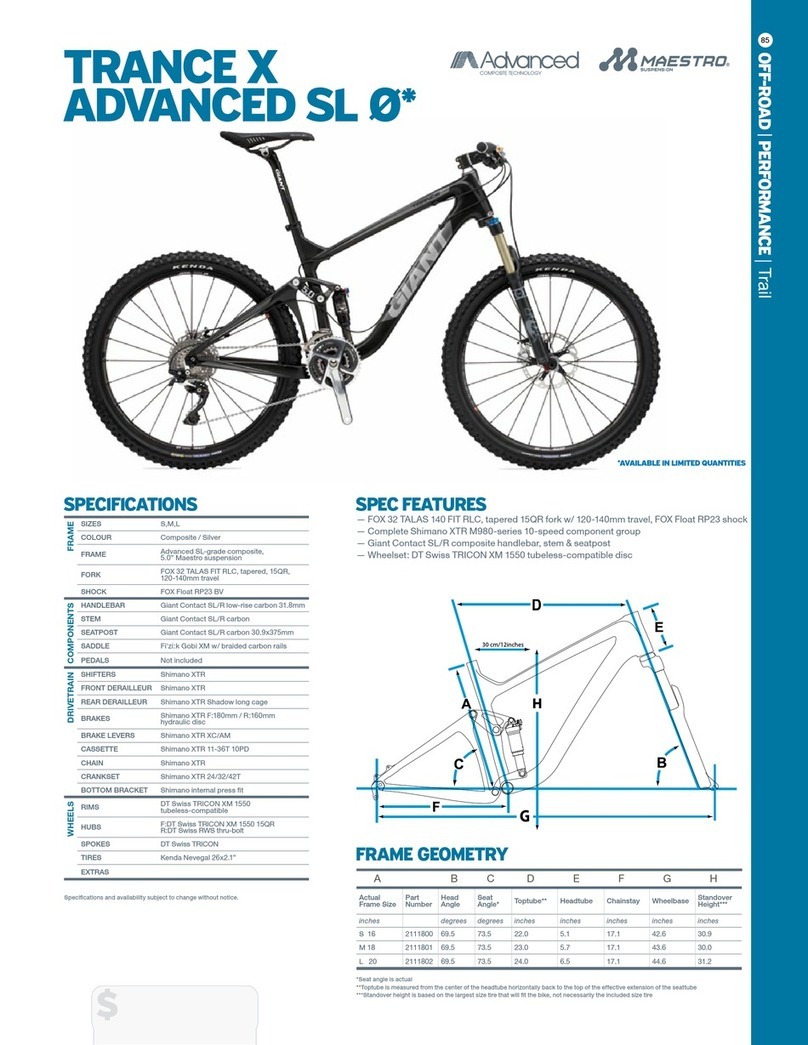 Giant TRANCE X ADVANCED SL 0 User manual
