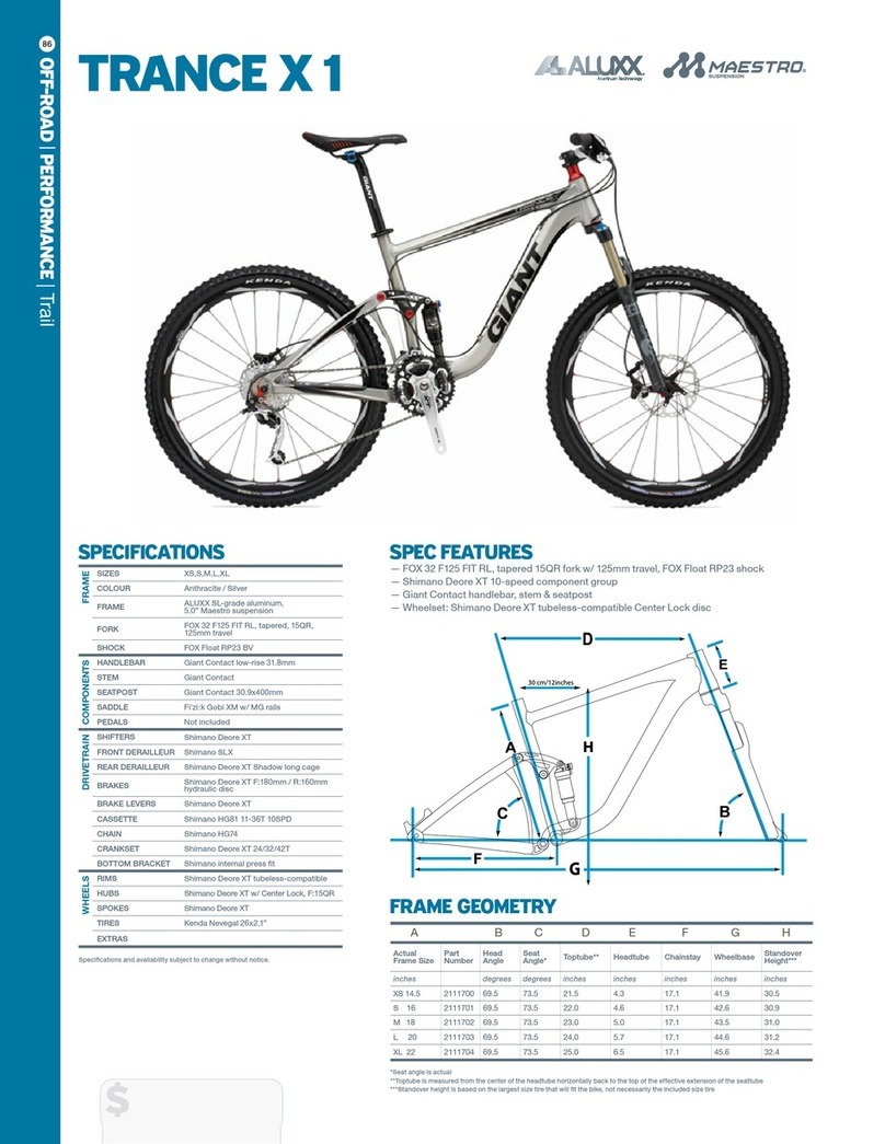 Giant TRANCE X1 - DATASHEET 2 User manual Giant TRANCE X1 - DATASHEET 2 User manual