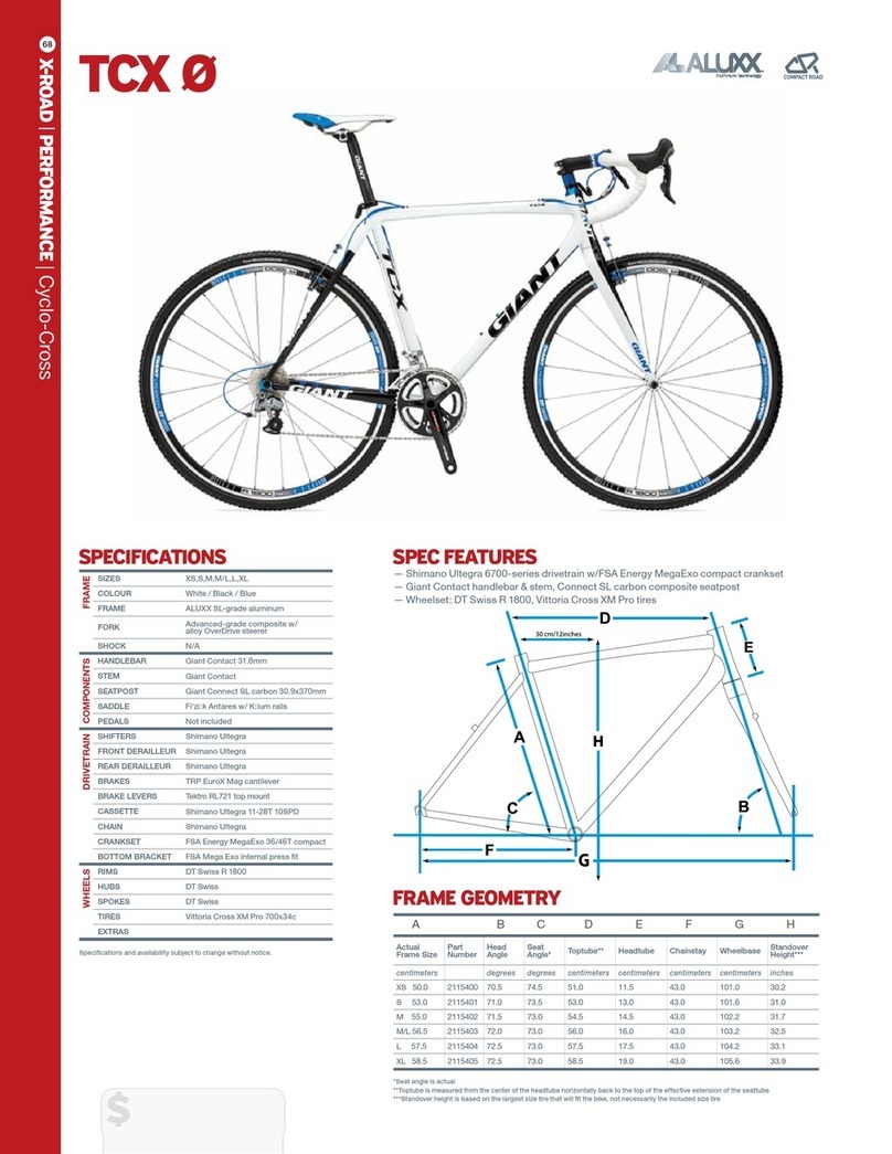 Giant TCX 0 - DATASHEET 2 User manual