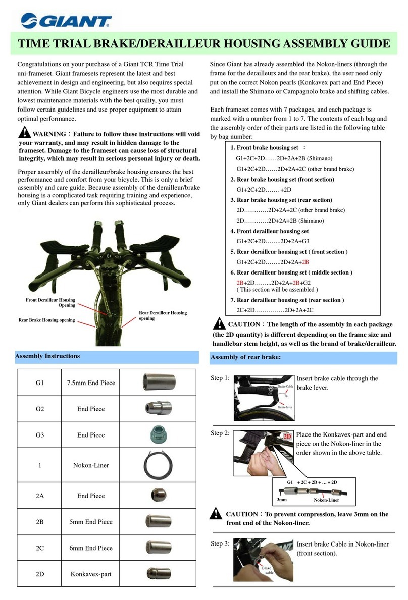 Giant TCR TIME TRIAL - ASSEMBLY Assembly instructions Giant TCR TIME TRIAL - ASSEMBLY Assembly instructions
