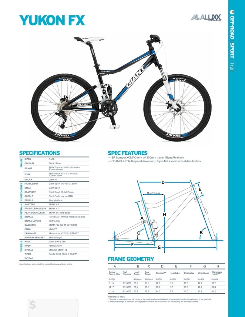 Giant YUKON FX - DATASHEET 2 User manual