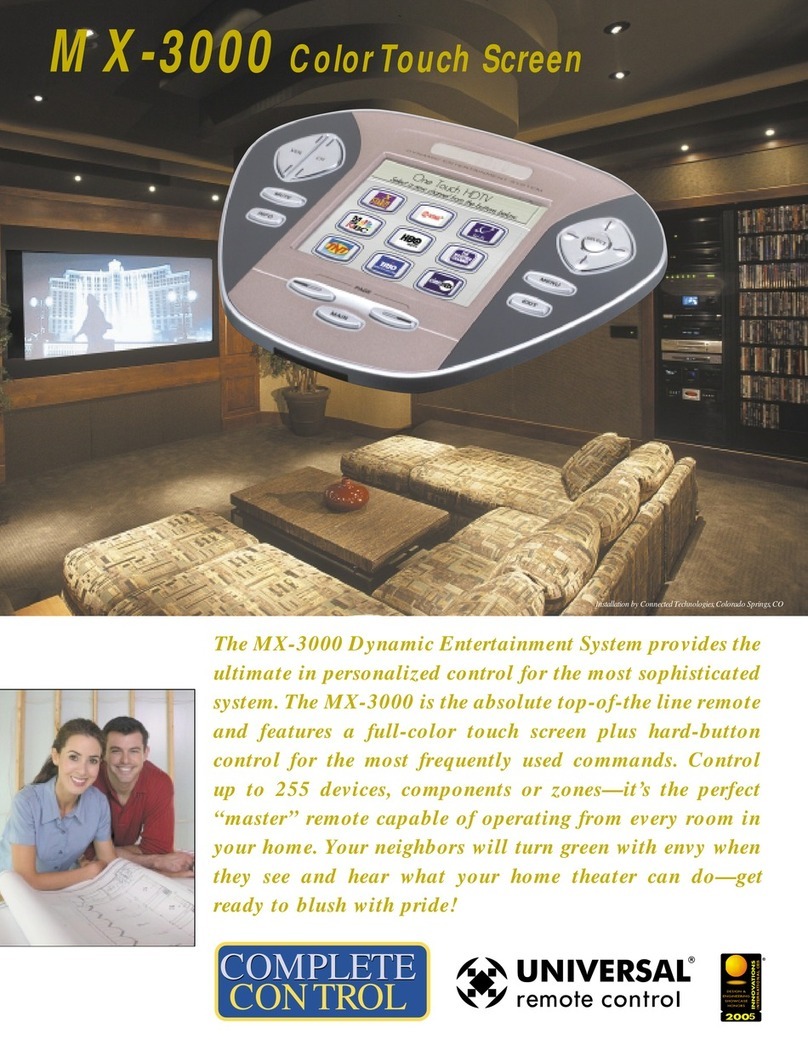 Universal Remote Control MX-3000 User manual