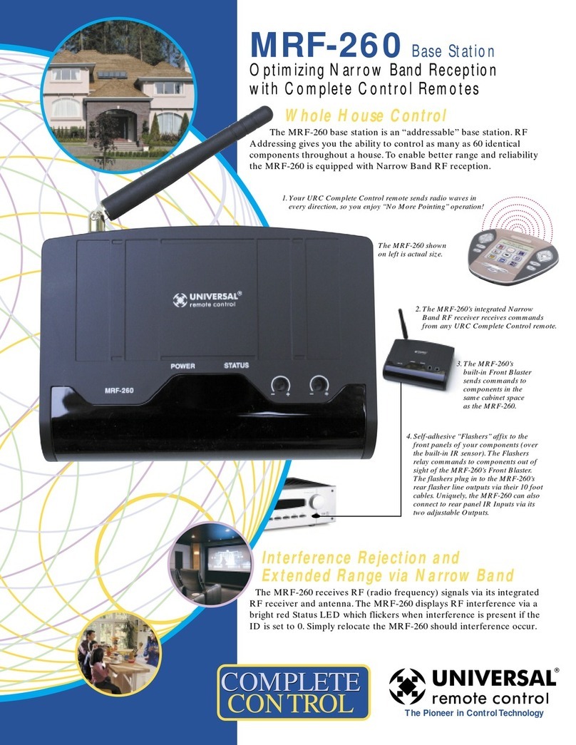 Universal Remote Control Complete Control MRF-260 User manual