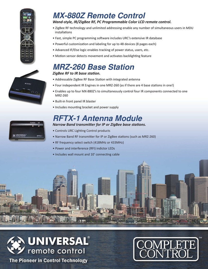 Universal Remote Control MRZ-260 - AUTRE User manual
