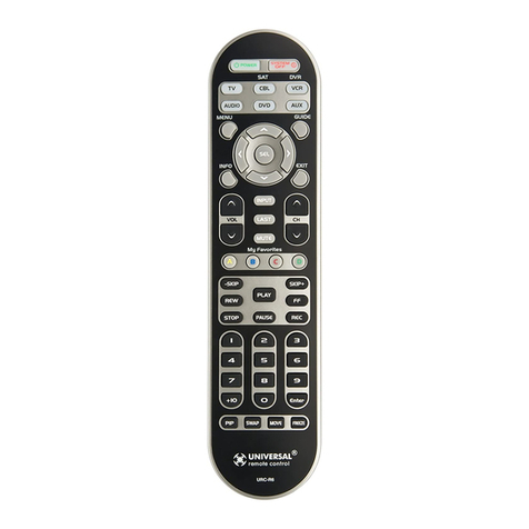 Universal Remote Control AVEX R6 - SPECS SHEET User manual
