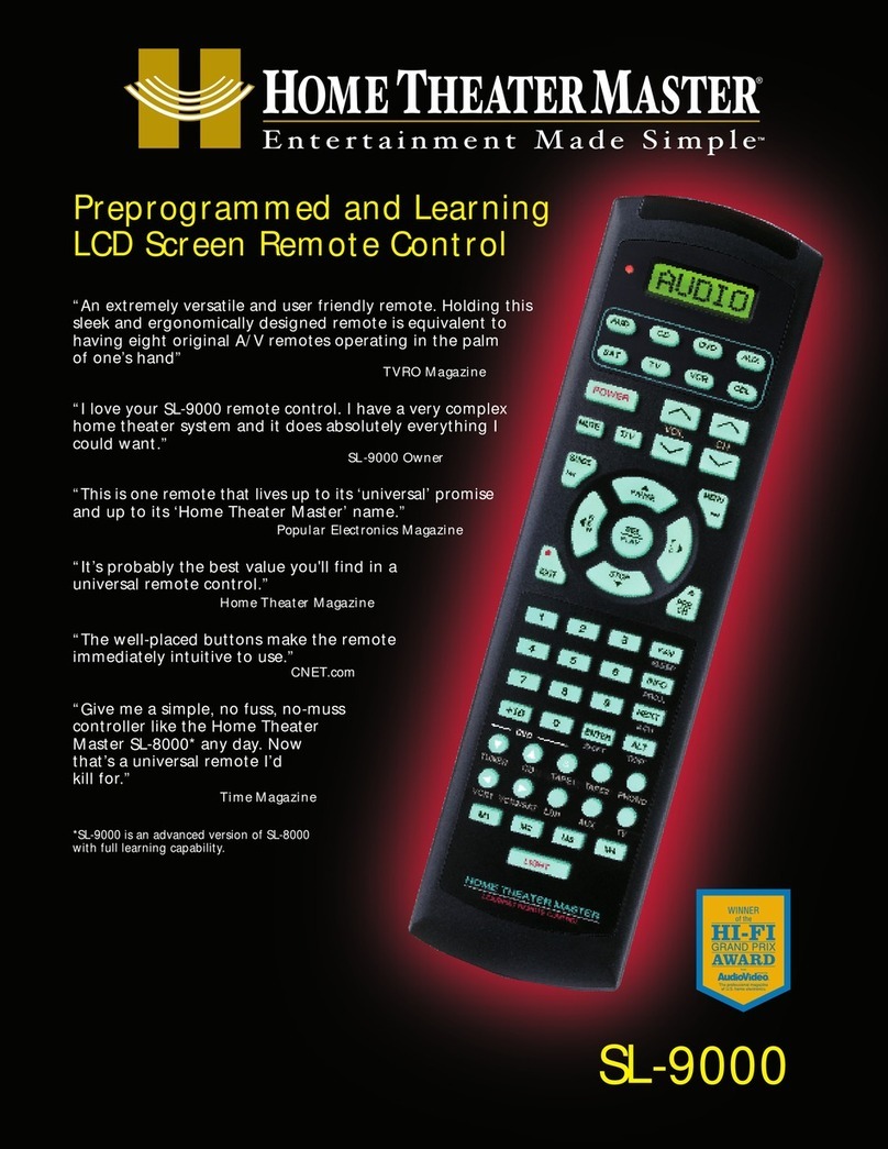 Home Theater Master SL-9000 User manual