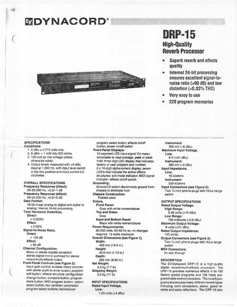 Dynacord DRP 15 - datasheet