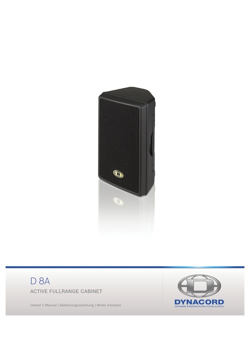 Dynacord D 8A - V06 owner's manual