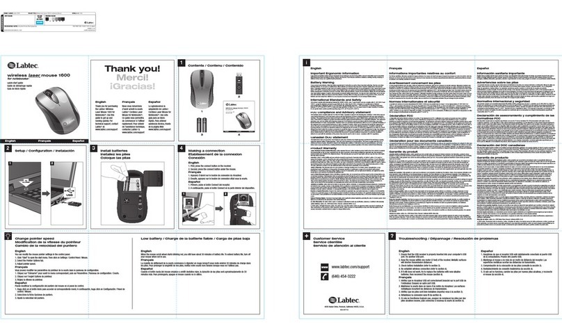 LABTEC WIRELESS LASER MOUSE 1600 FOR NOTEBOOK User manual LABTEC WIRELESS LASER MOUSE 1600 FOR NOTEBOOK User manual