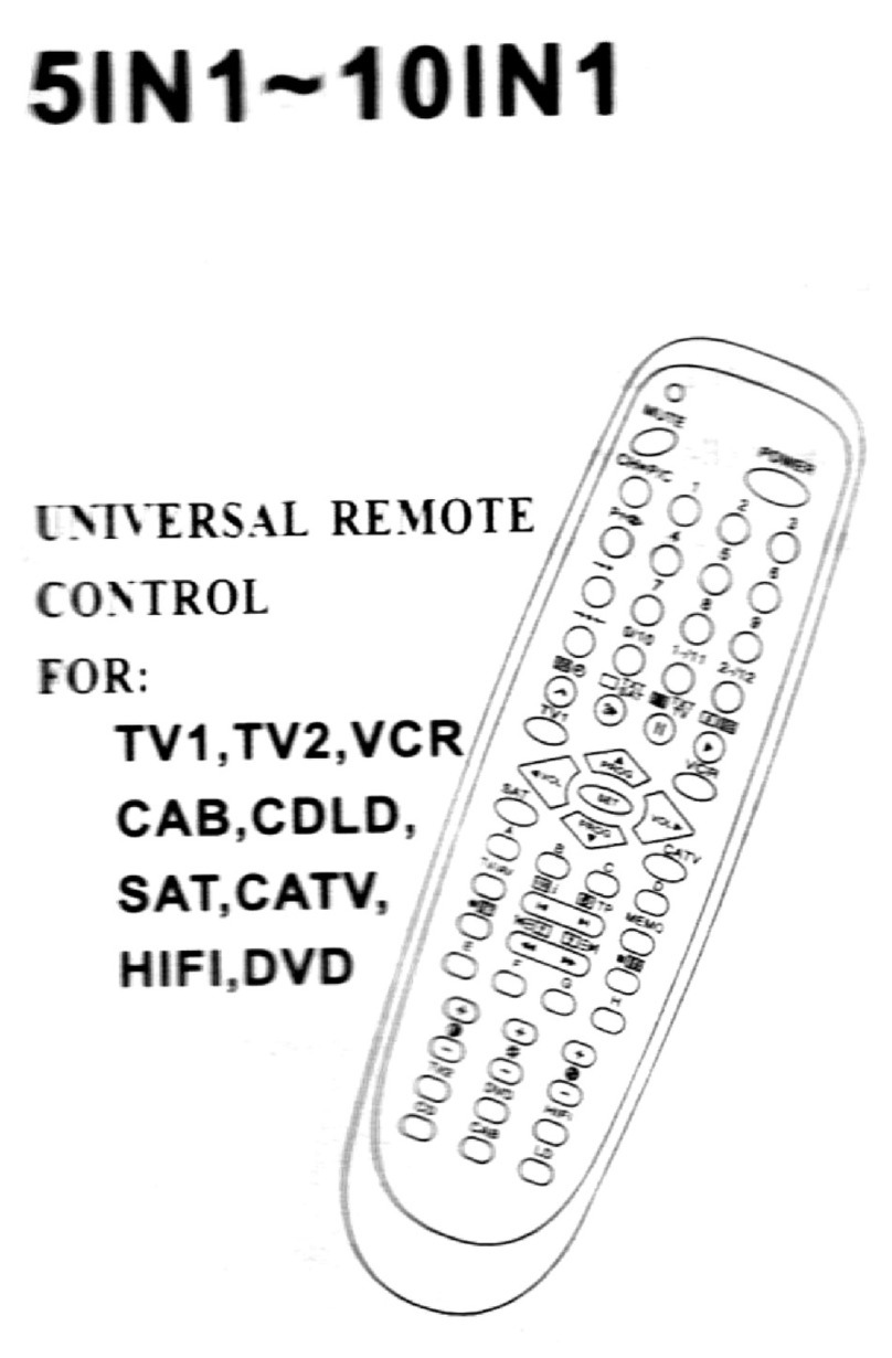 Universal Remote Control 10IN1 User manual