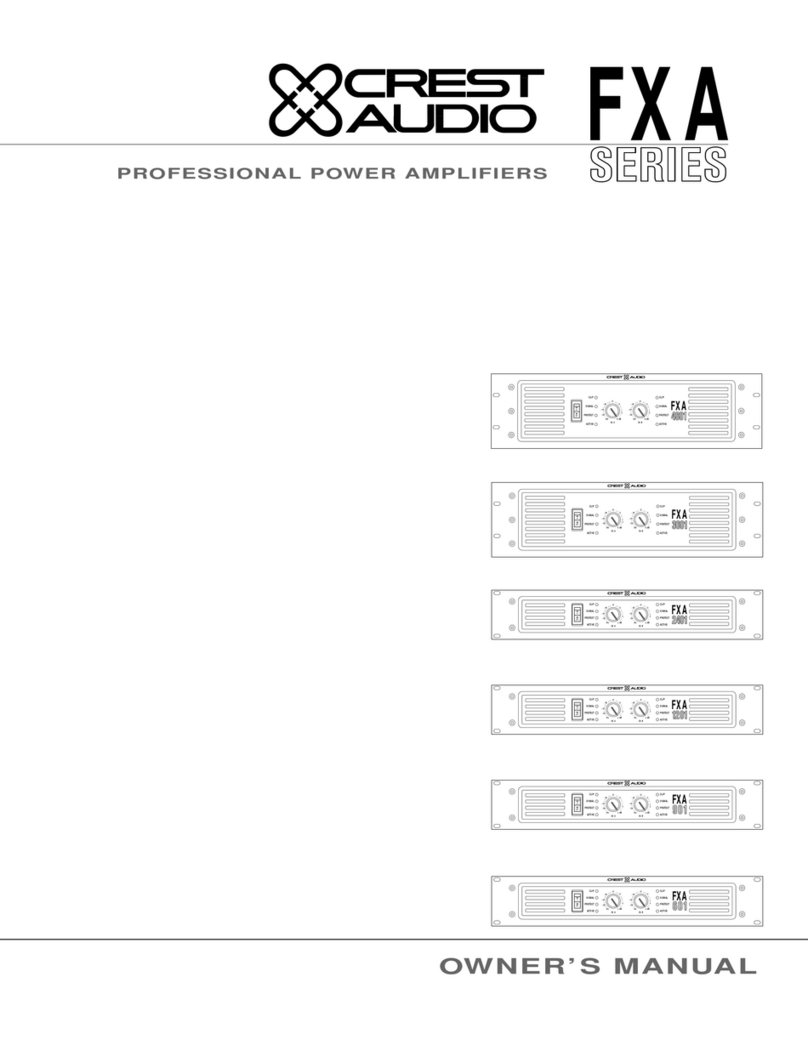 Crest Audio FXA SERIES User manual
