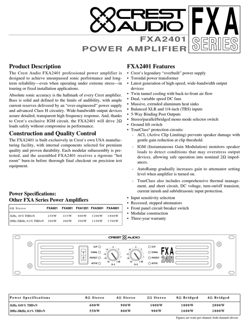 Crest Audio FXA2401 User manual