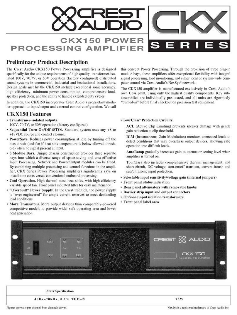Crest Audio CKX150 User manual