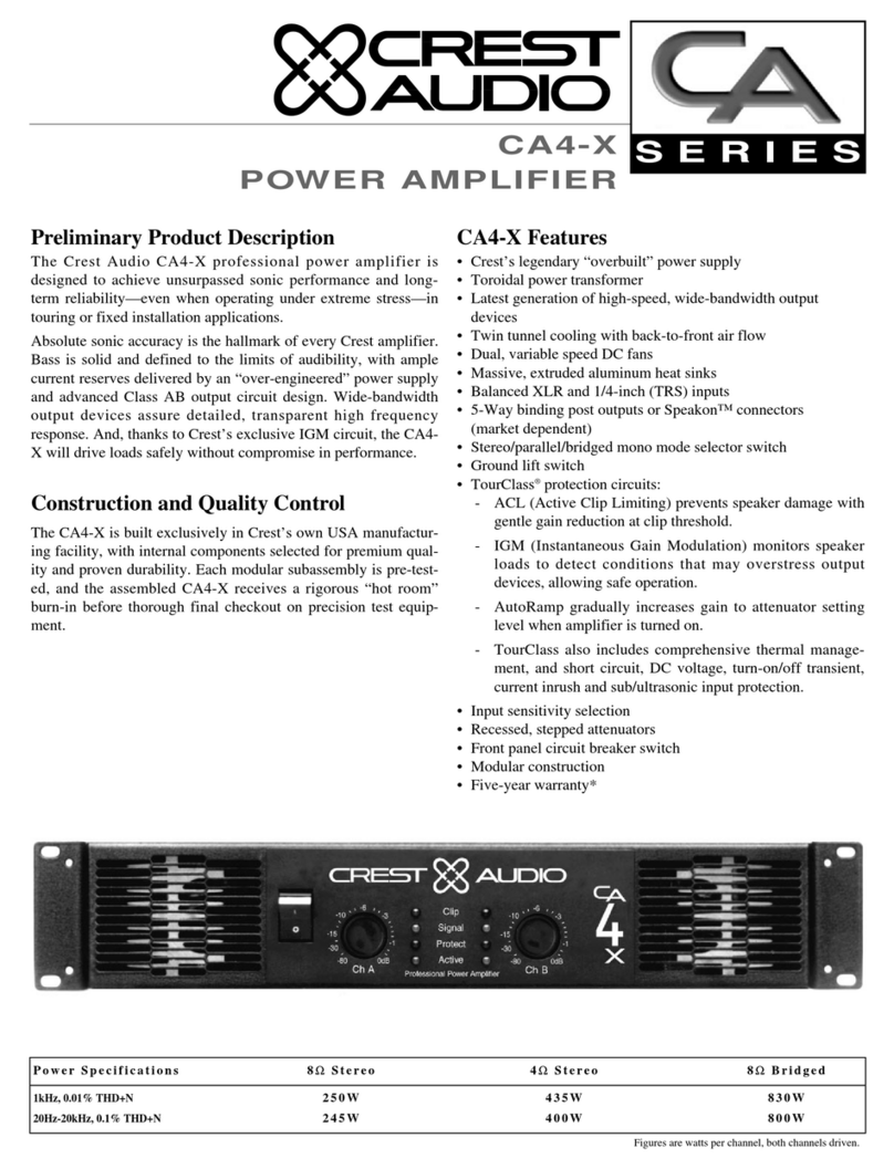Crest Audio CA4-X User manual