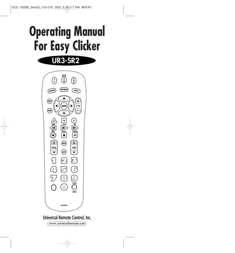 Universal Remote Control Easy Clicker UR3-SR2 User manual