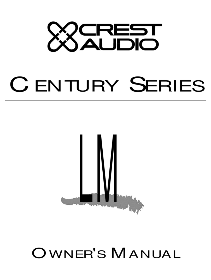 Crest Audio CENTURY LM manual