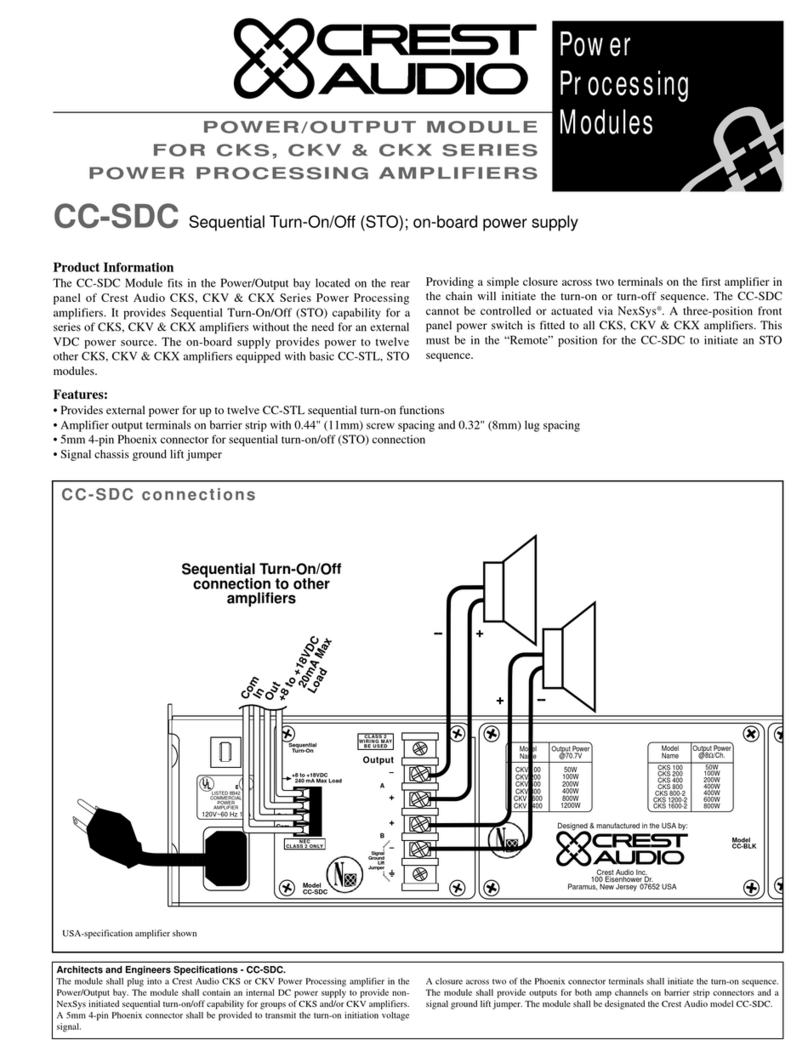 Crest Audio CC-SDC User manual