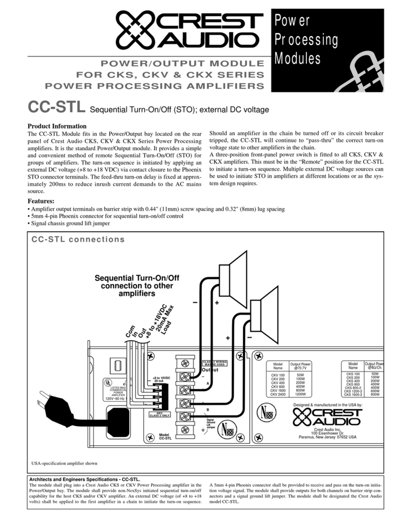 Crest Audio CC-STL User manual