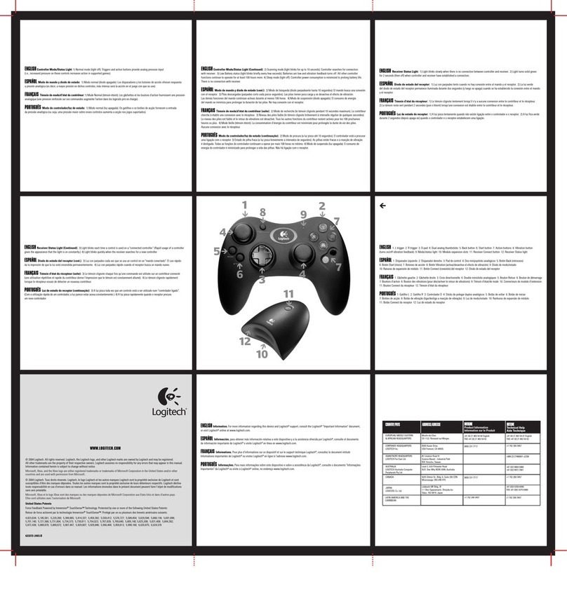 Logitech 963321-0403 - Cordless Precision Controller User manual