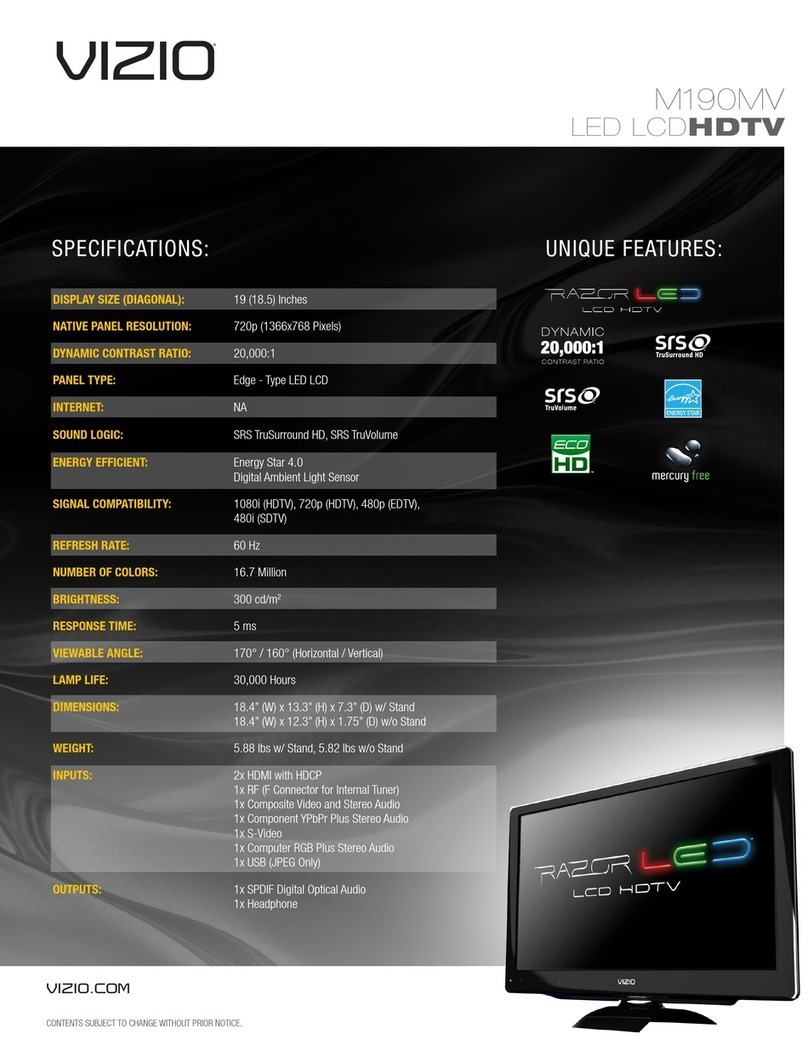 Vizio M190MV User manual