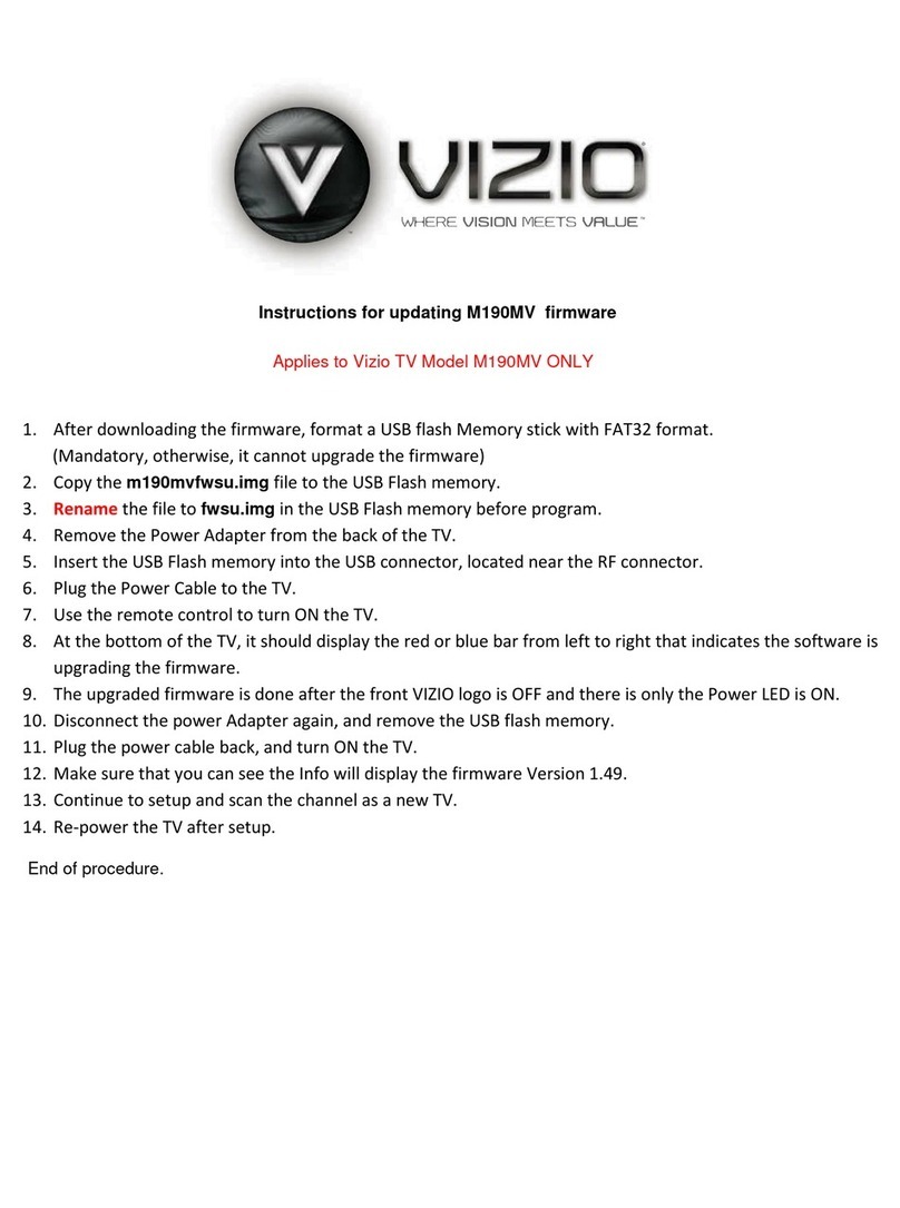 Vizio M190MV Use and care manual
