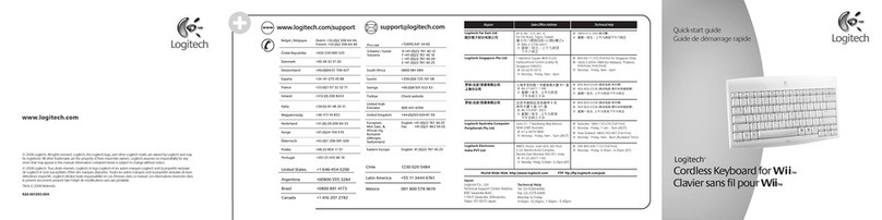 Logitech 920-000934 - Cordless Keyboard For Wii... User manual