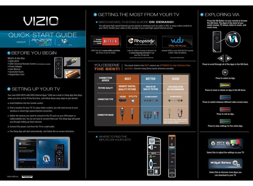 Vizio M261VP Razor LED User manual