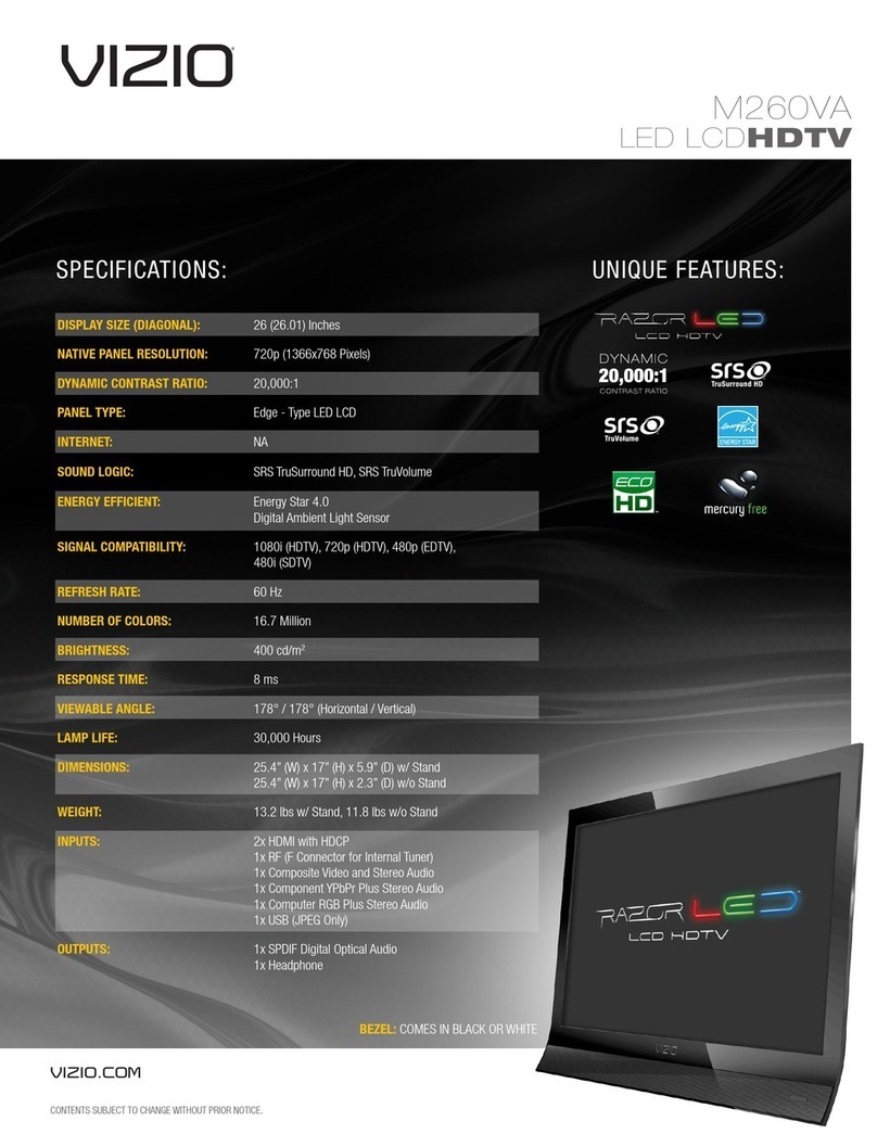Vizio M260VA-W User manual