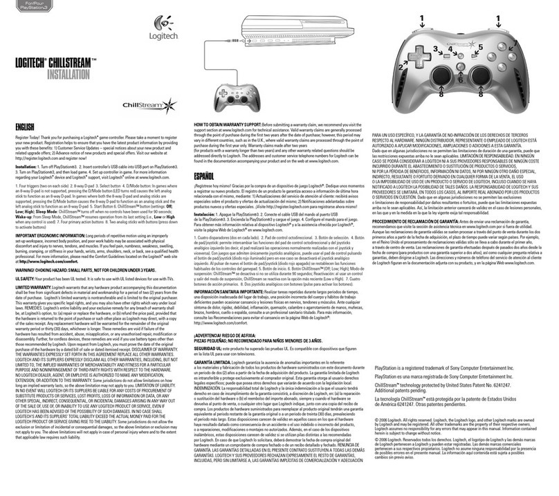 Logitech 963435-0403 - ChillStream Game Pad User manual
