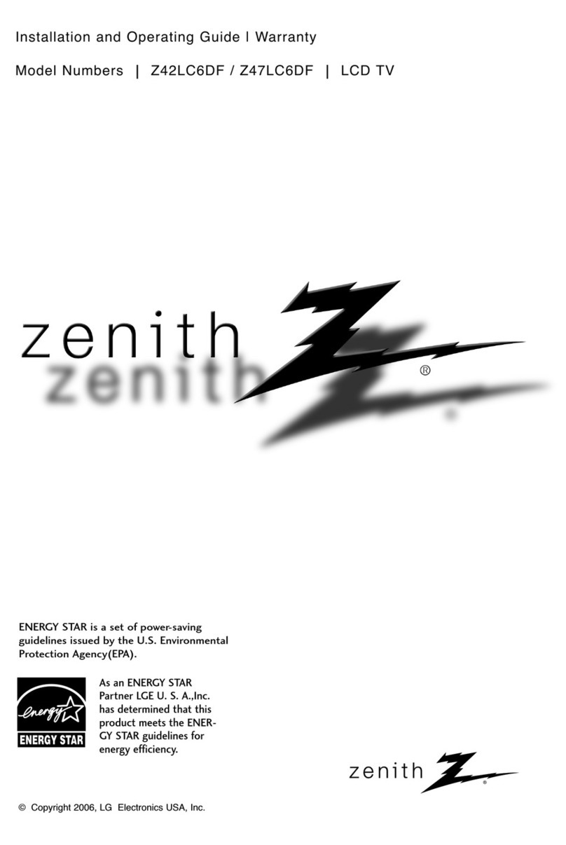 Zenith Z42LC6DF Installation guide