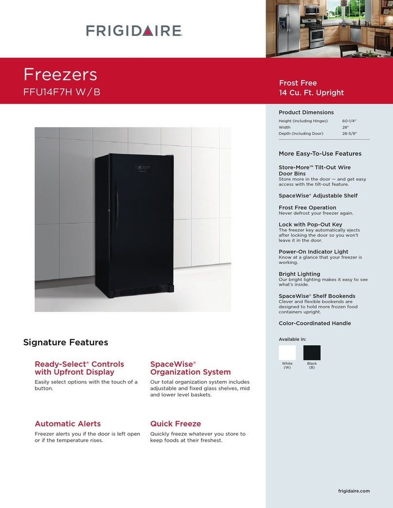 Frigidaire FFU14F7HB - 13.7 cu. ft. Freezer Product specifications Frigidaire FFU14F7HB - 13.7 cu. ft. Freezer Product specifications