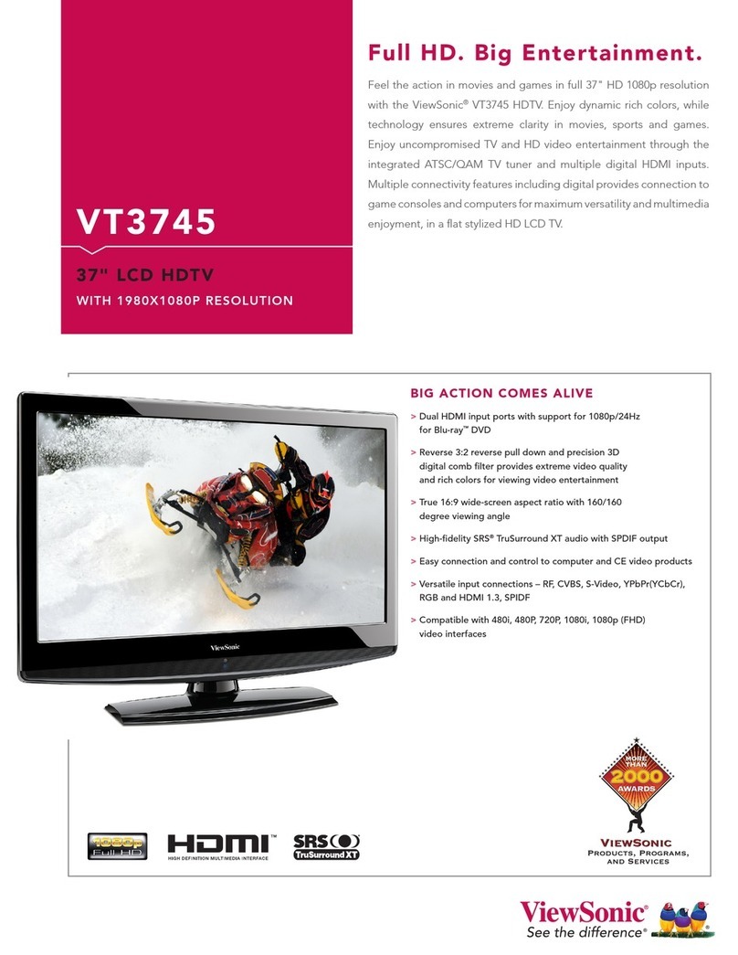 ViewSonic VT3745 - 37" LCD TV User manual