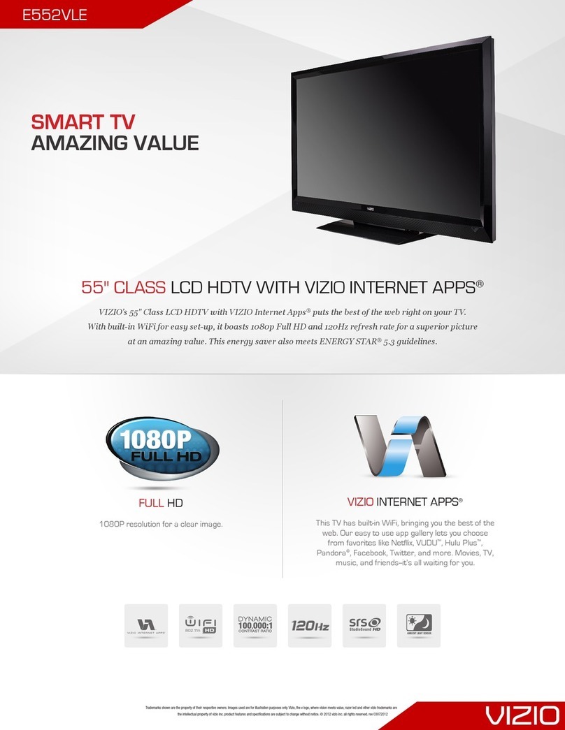 Vizio E552VLE Specifications
