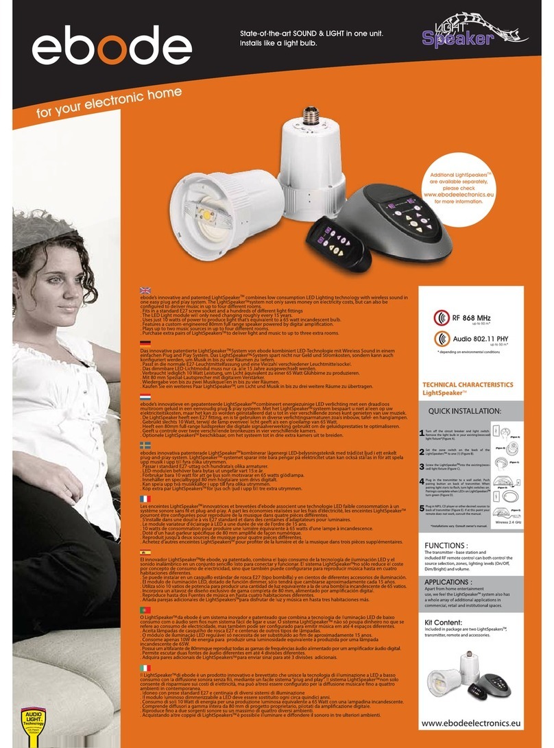 Ebode LightSpeaker Quick installation