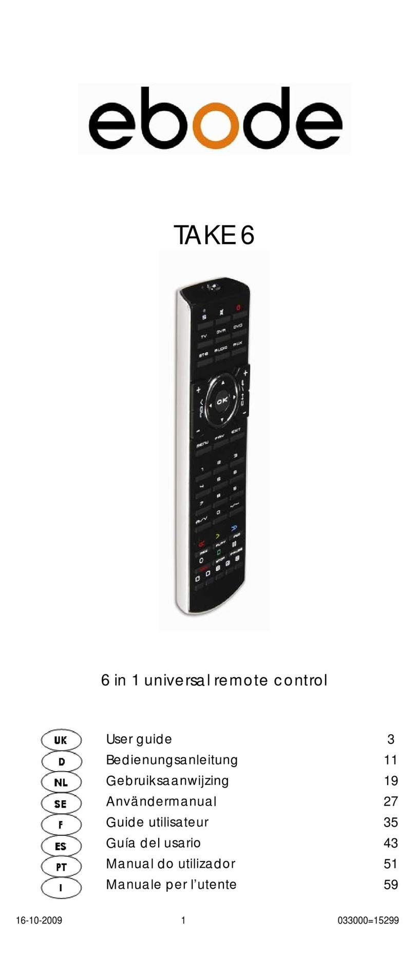 Ebode TAKE 6 IR user guide