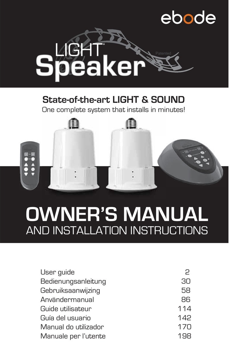 Ebode XDOM LIGHTSPEAKER SYSTEM Operating instructions