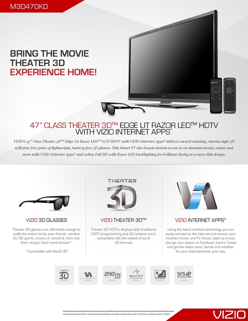 Vizio M3D470KD User manual