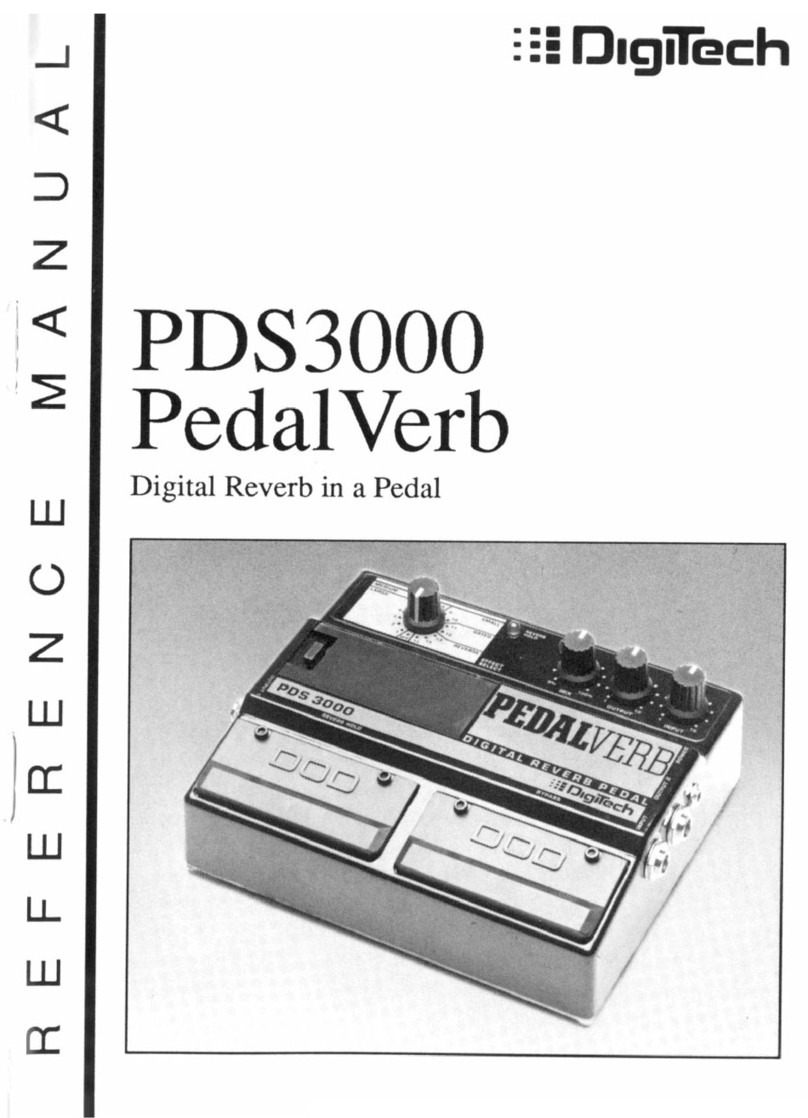 digi-tech PedalVerb PDS3000 User manual