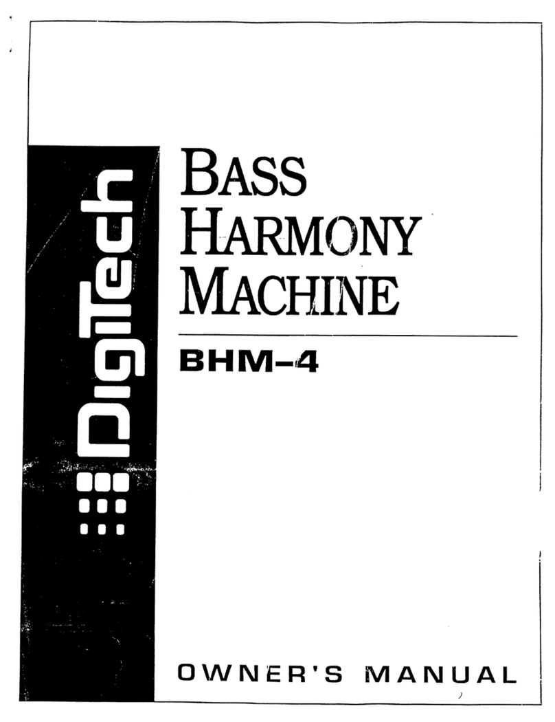 digi-tech BASS HARMONY MACHINE manual
