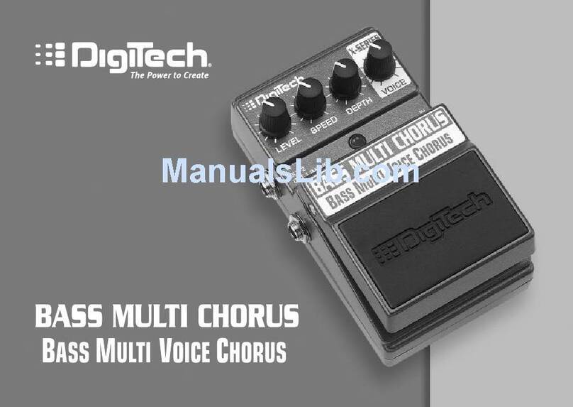 digi-tech BASS MULTI CHORUS User manual digi-tech BASS MULTI CHORUS User manual