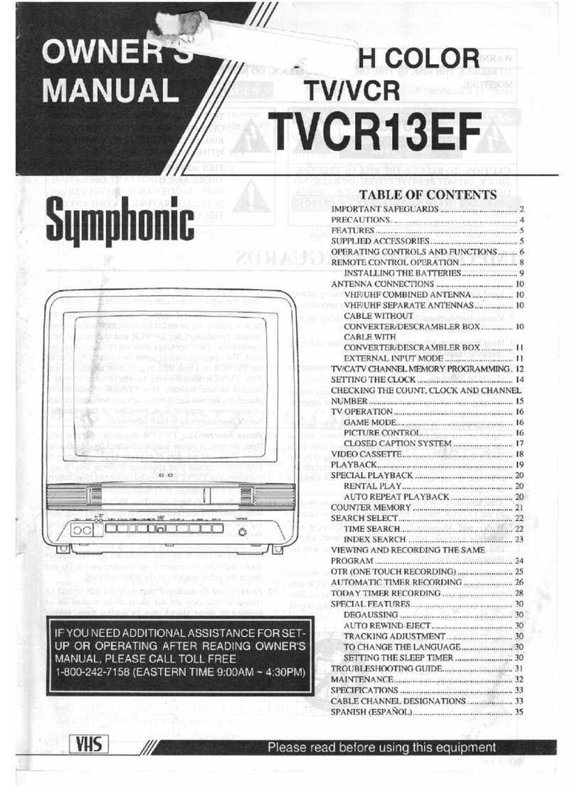Symphonic TVCR13EF User manual