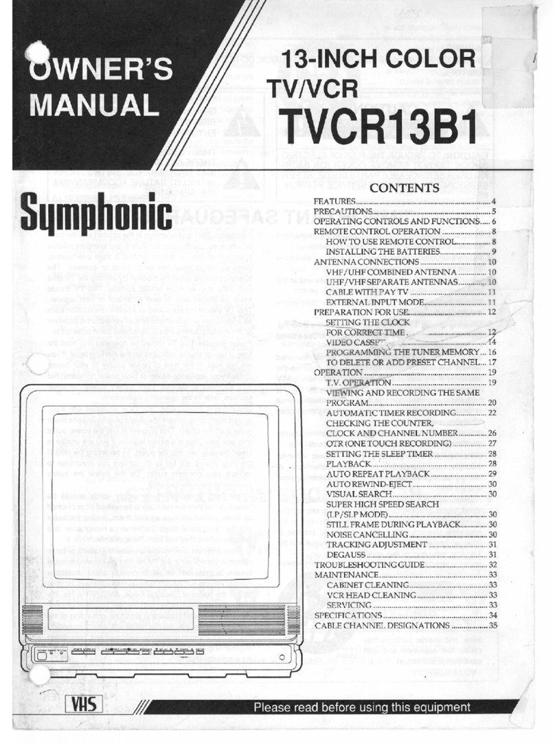 Symphonic TVCR13B1 User manual